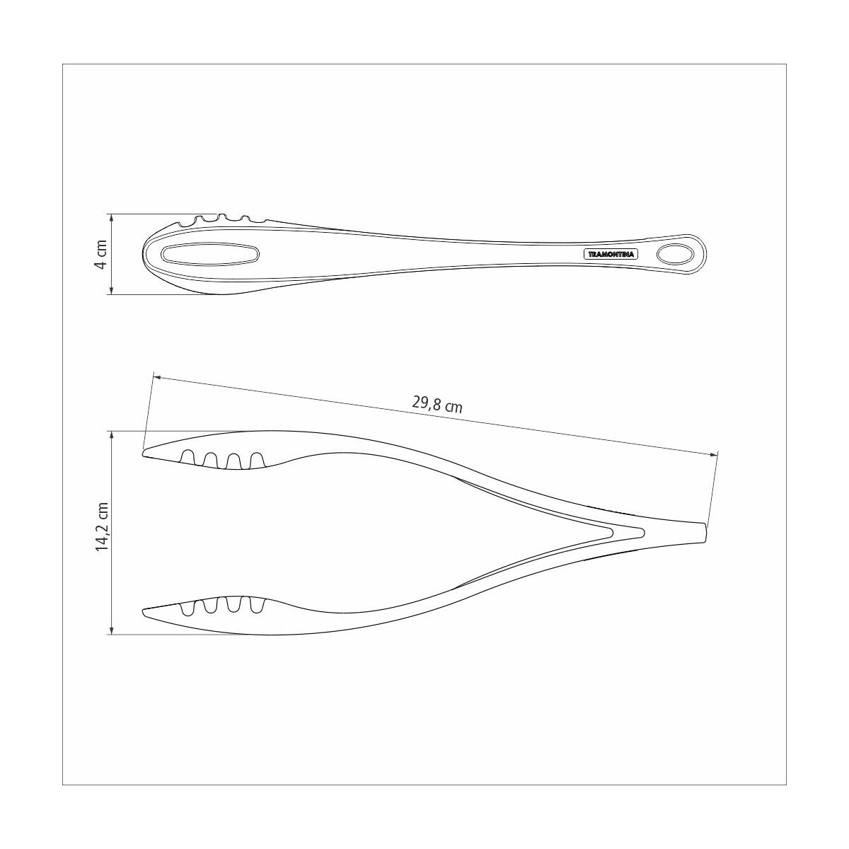Tramontina Ability graphite gray nylon multipurpose tongs